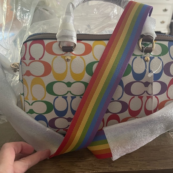Rainbow Signature Coach Rowan Bag/Purse - Picture 3 of 5
